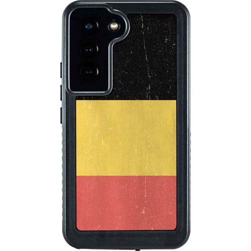 Belgium Flag Distressed Galaxy S23 Waterproof Case